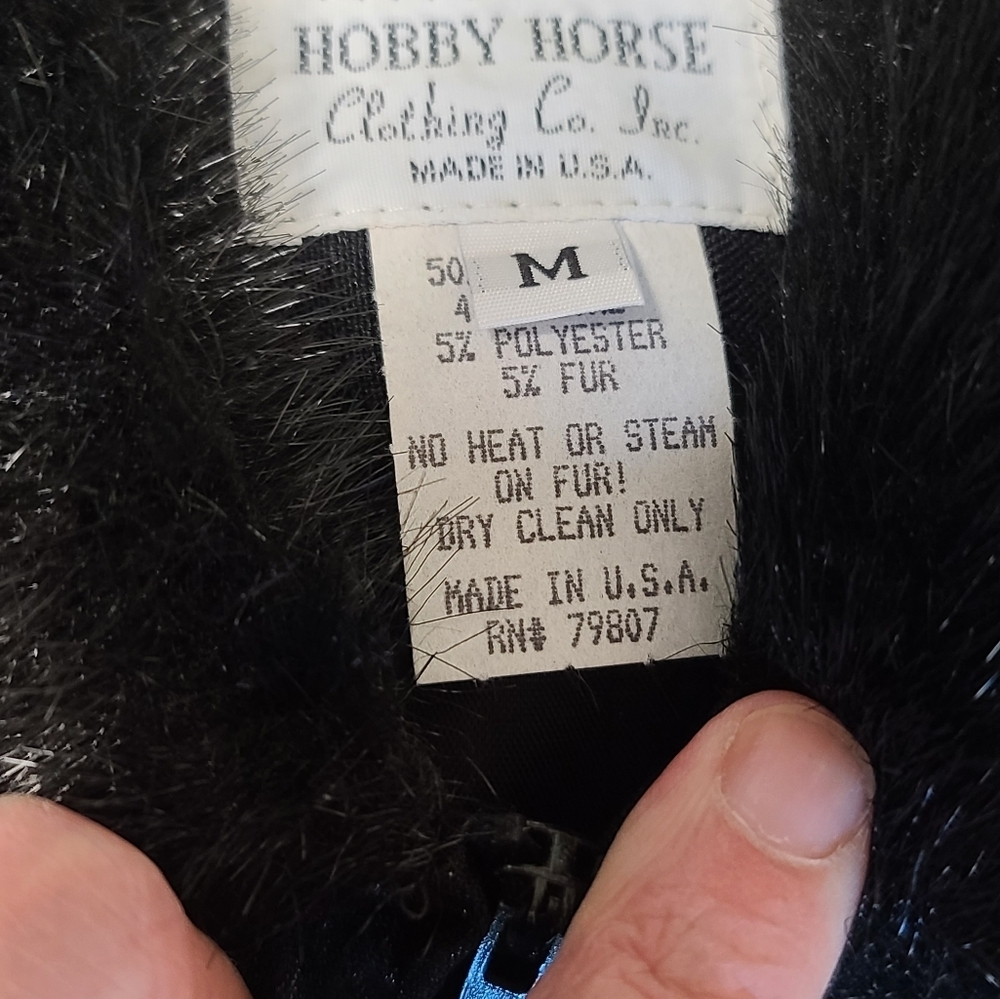 Black Nwt Vintage Hobby Horse zip up vest size medium - Picture 4 of 9